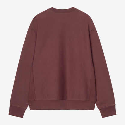 Carhartt WIP American Script Sweat in Amarone, Rückansicht