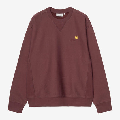Carhartt WIP American Script Sweat in Amarone, Vorderansicht