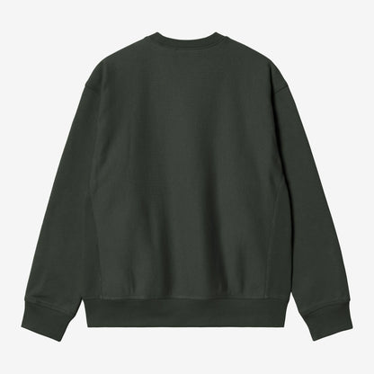 Carhartt WIP American Script Sweat in Raven, Rückansicht