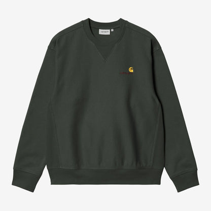 Carhartt WIP American Script Sweat in Raven, Vorderansicht