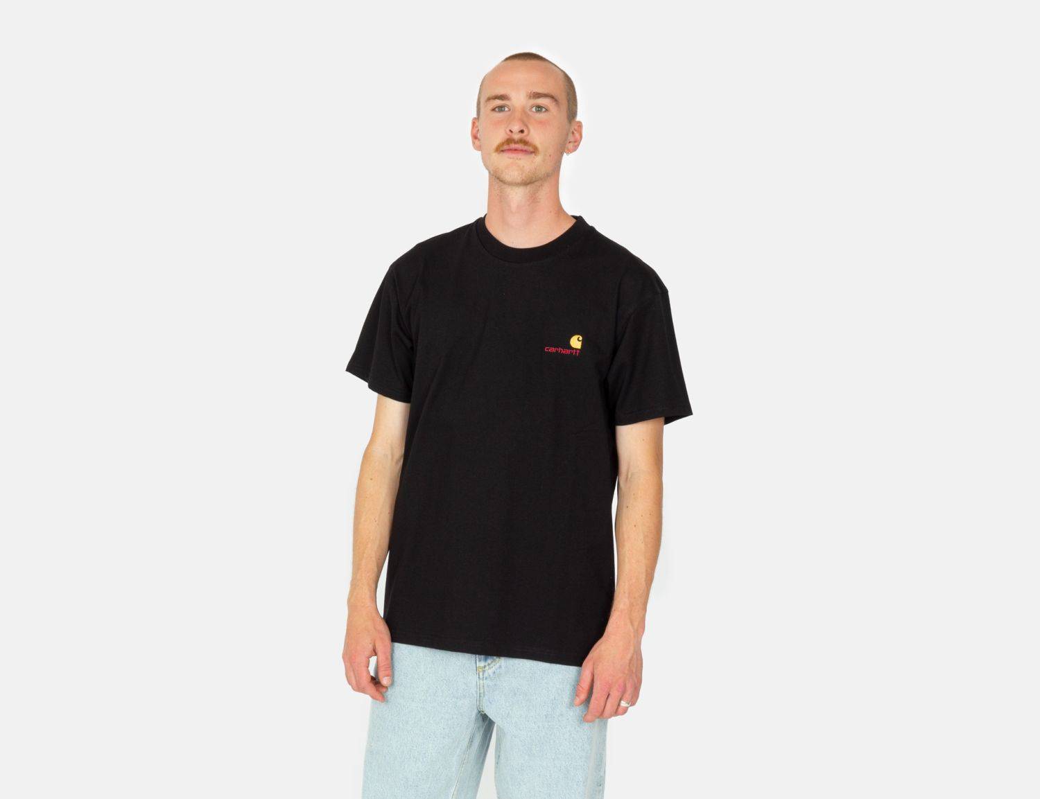 Carhartt WIP American Script T-Shirt - Black - Blowout Skateshop