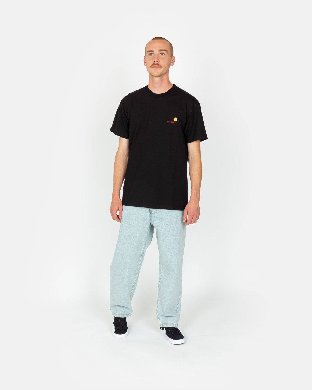 Carhartt WIP American Script T-Shirt - Black - Blowout Skateshop