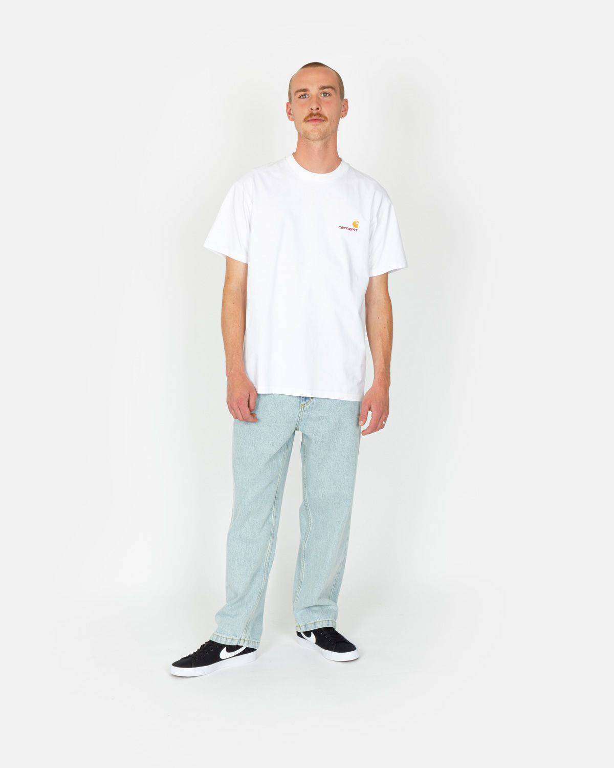 Carhartt WIP American Script T-Shirt - White - Blowout Skateshop