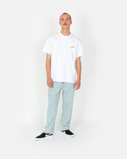 Carhartt WIP American Script T-Shirt - White - Blowout Skateshop