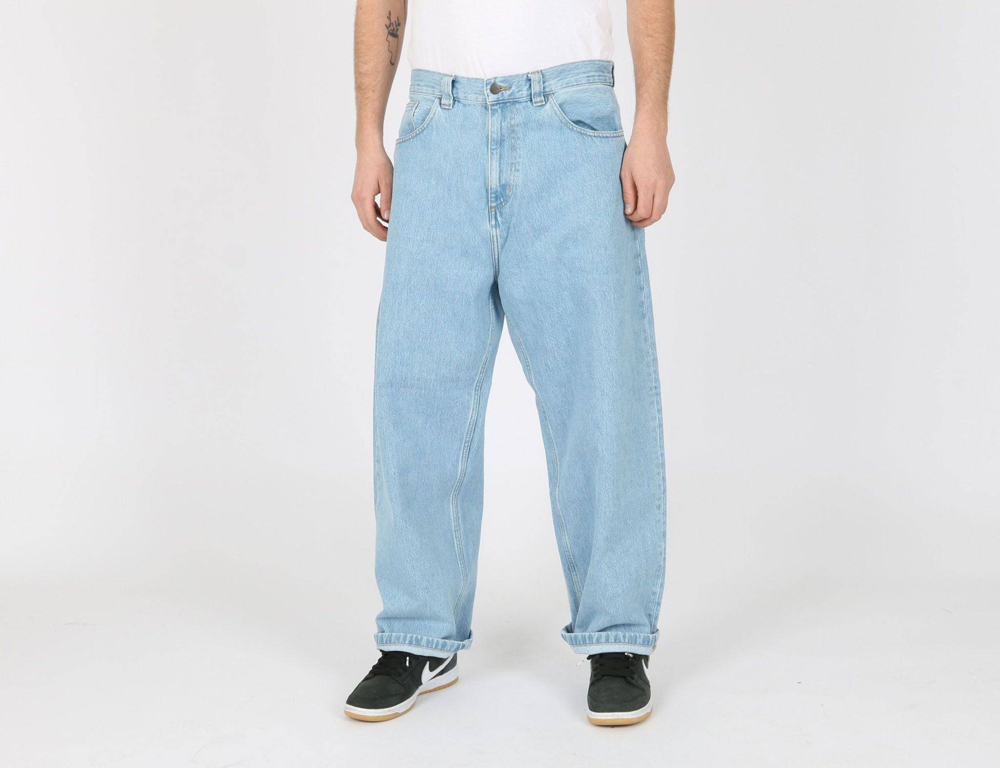 Carhartt WIP Brandon Pant - Blue Heavy Stone Bleached - Blowout Skateshop