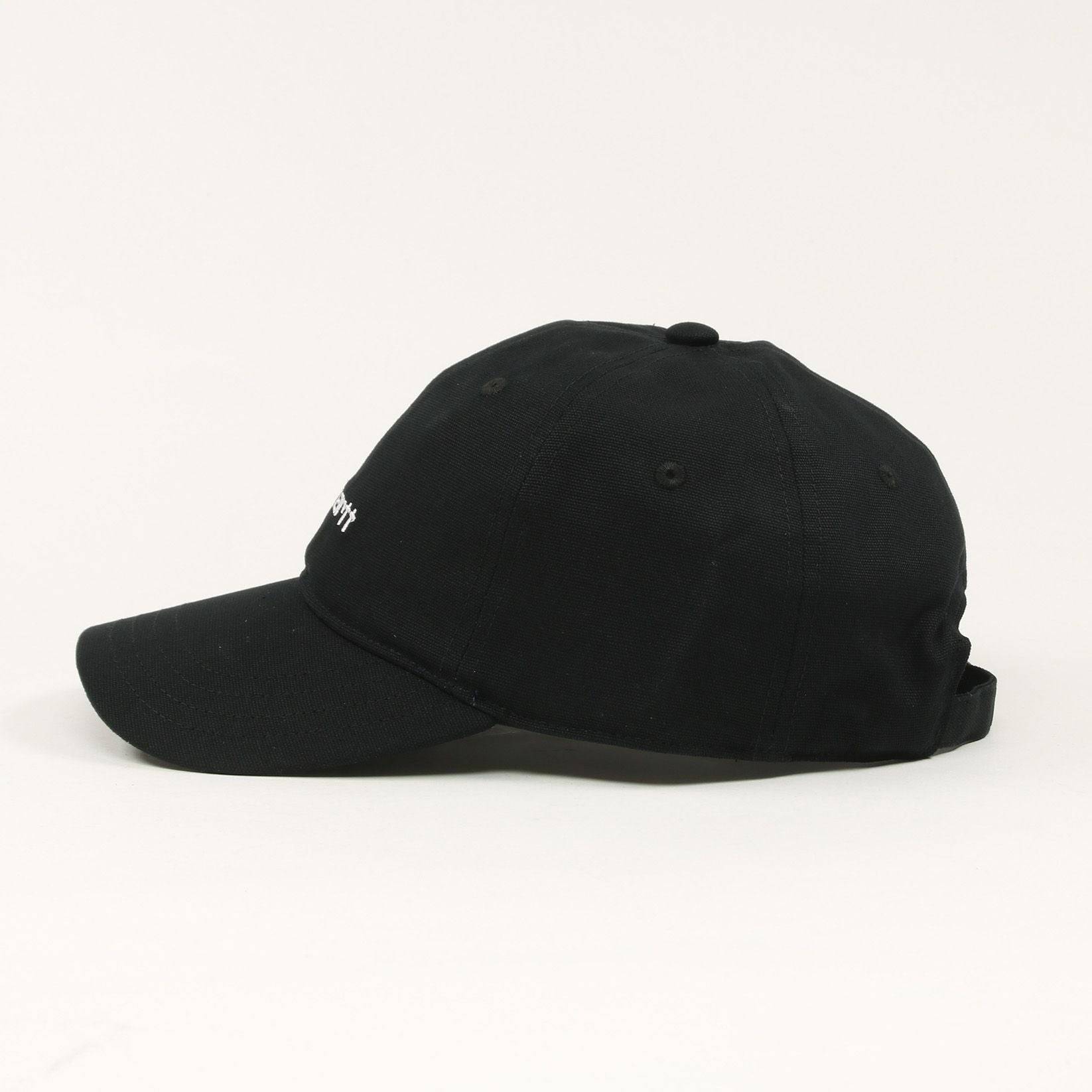 Carhartt WIP Canvas Script Cap - Black/White - Blowout Skateshop