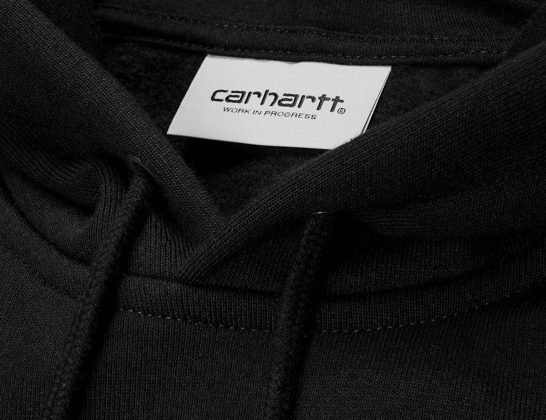 Carhartt WIP Chase Hoodie - Black / Gold - Blowout Skateshop