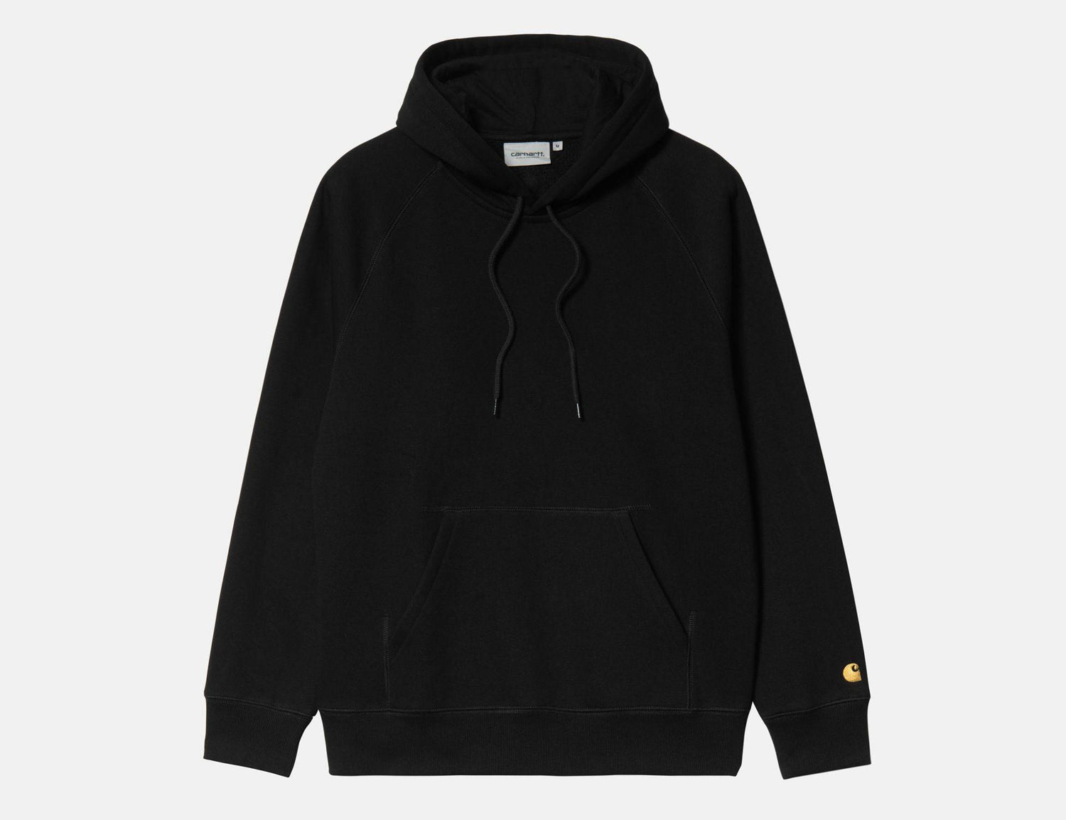 Carhartt WIP Chase Hoodie - Black / Gold - Blowout Skateshop