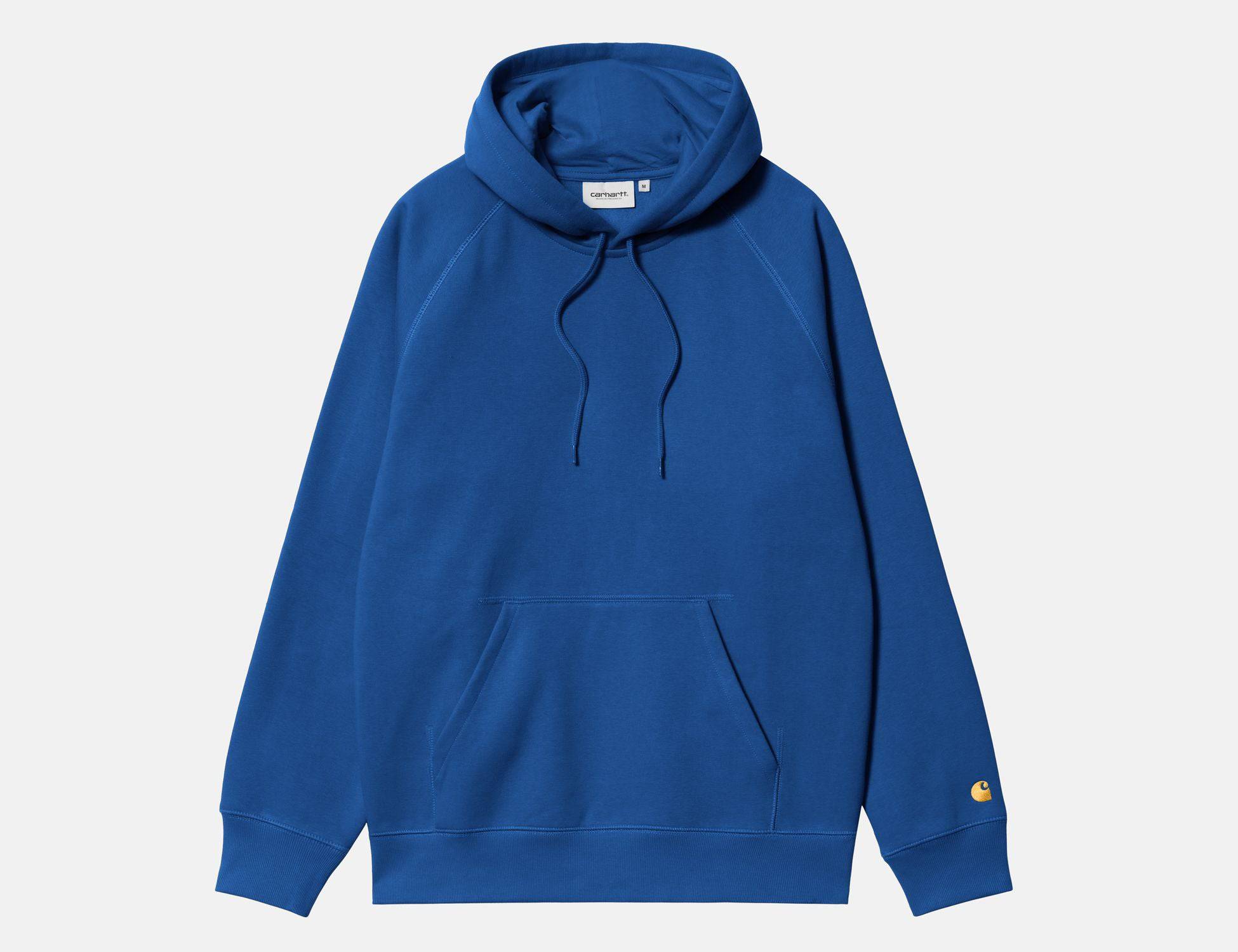 Carhartt WIP Chase Hoodie - Blue / Gold - Blowout Skateshop