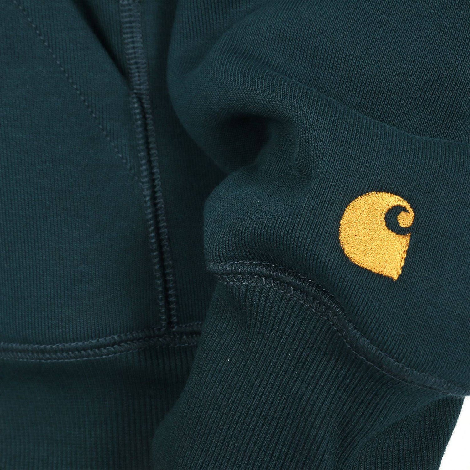 Carhartt WIP Chase Hoodie - Duck Blue / Gold - Blowout Skateshop