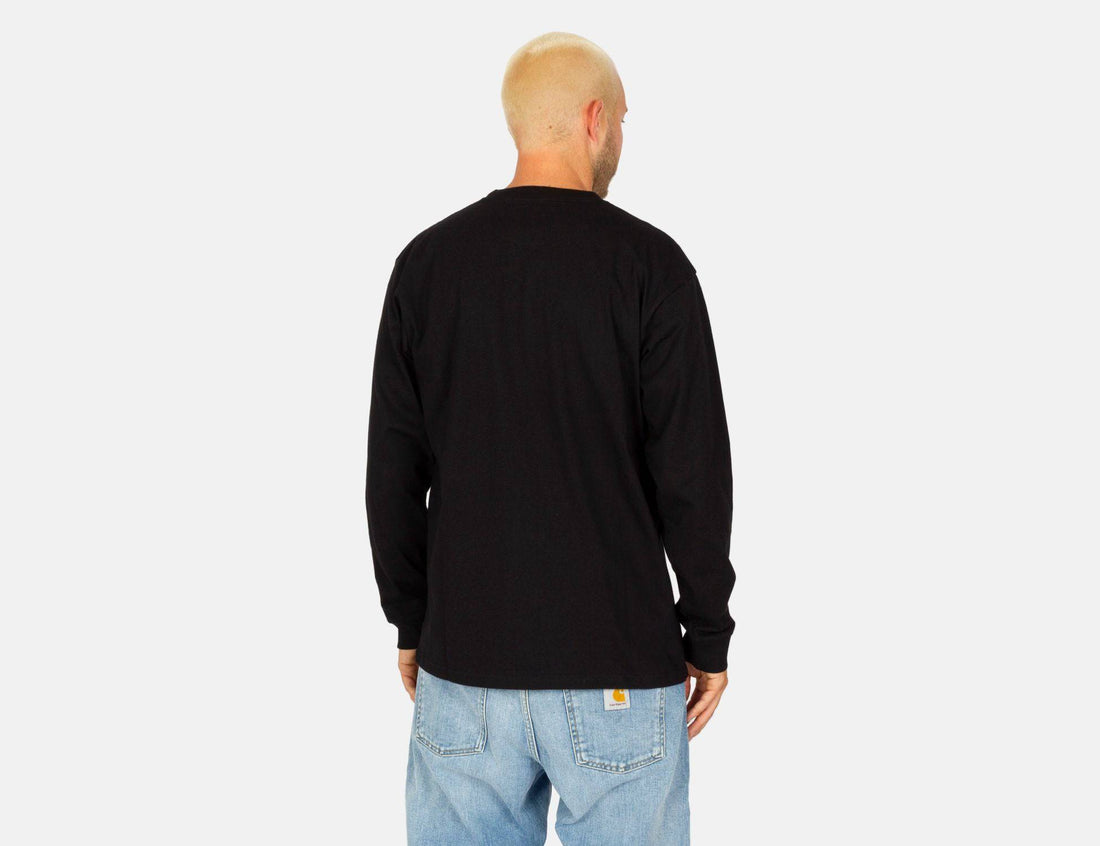 Carhartt WIP Chase Longsleeve - Black / Gold - Blowout Skateshop