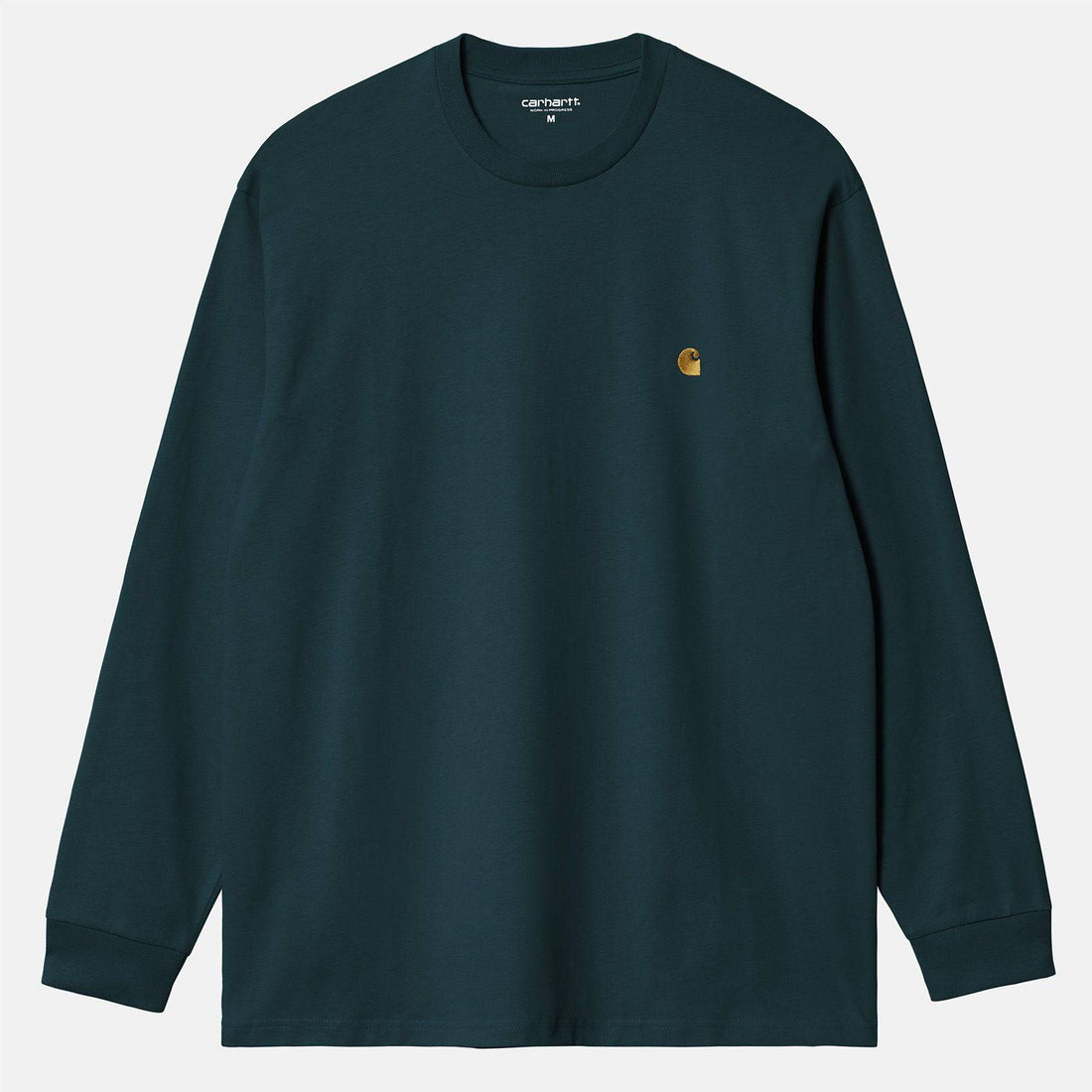 Carhartt WIP Chase Longsleeve - Duck Blue / Gold - Blowout Skateshop