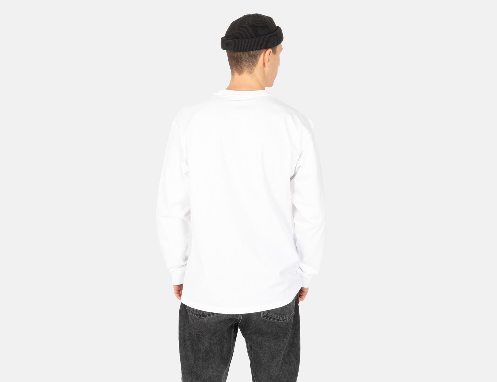 Carhartt WIP Chase Longsleeve - White / Gold - Blowout Skateshop