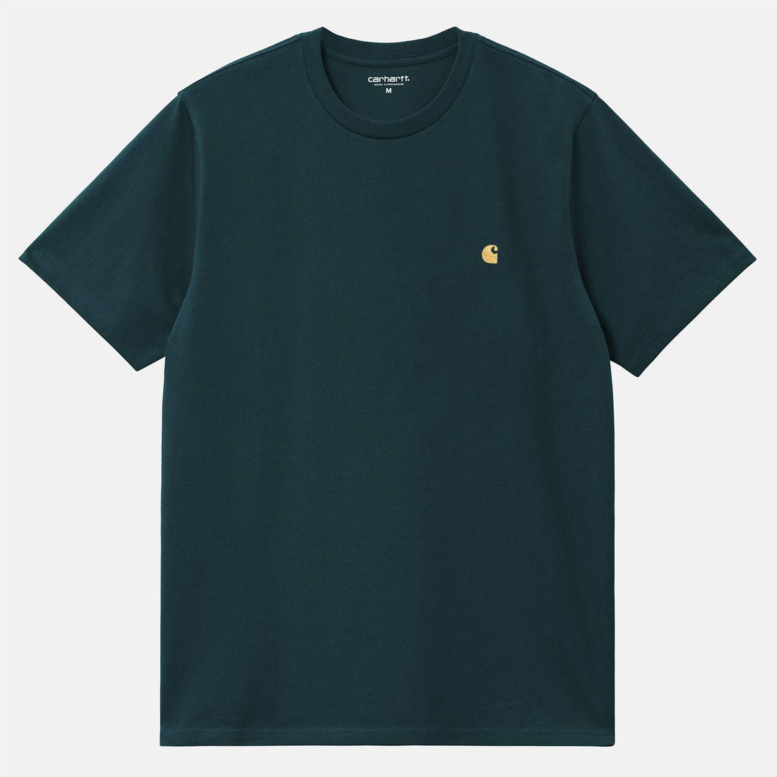 Carhartt WIP Chase T-Shirt - Duck Blue / Gold - Blowout Skateshop