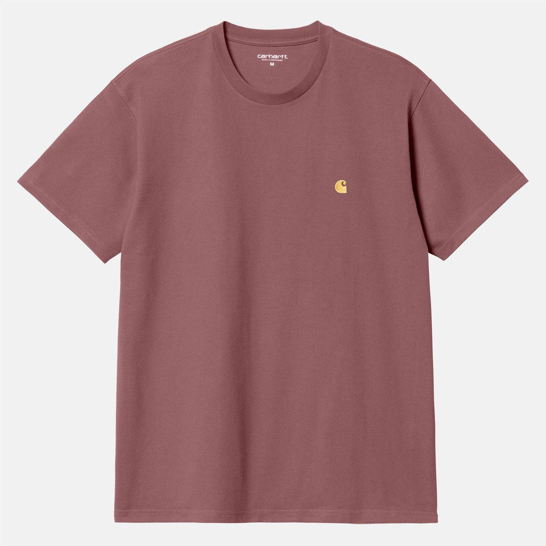 Carhartt WIP Chase T-Shirt - Dusty Fuchsia / Gold - Blowout Skateshop