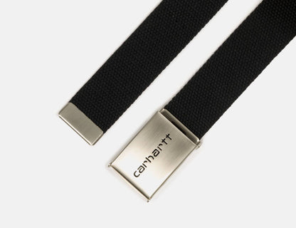 Carhartt WIP Chrome Clip Belt - Black - Blowout Skateshop