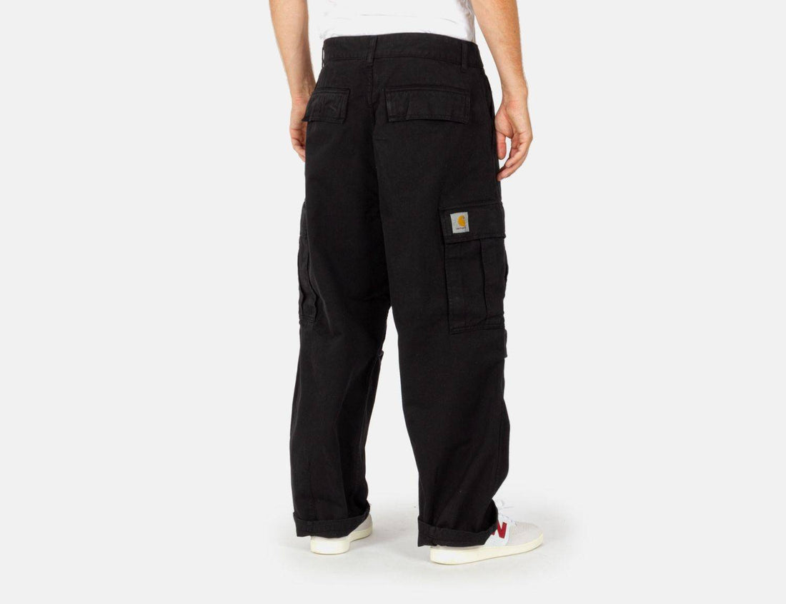 Carhartt WIP Cole Cargo Pant - Black Garment Dyed - Blowout Skateshop