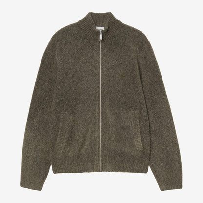 Carhartt WIP Curtis Sweater Jacket - Tangled Shungite, Vorderansicht