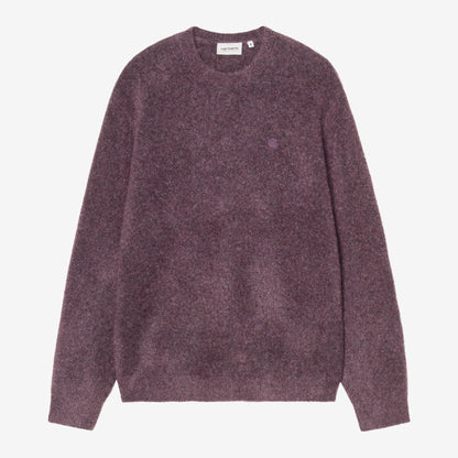 Carhartt WIP Curtis Sweater - Tangled Shady Purple, Vorderansicht