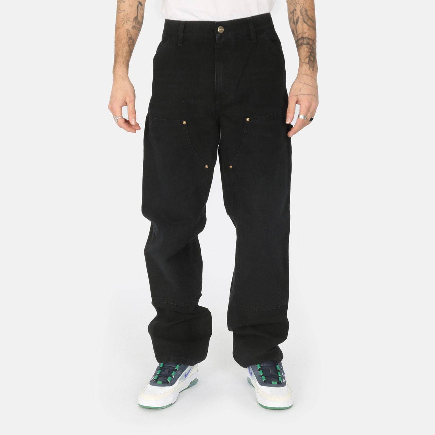 Carhartt WIP Double Knee Pant - Black Aged Canvas - Blowout Skateshop