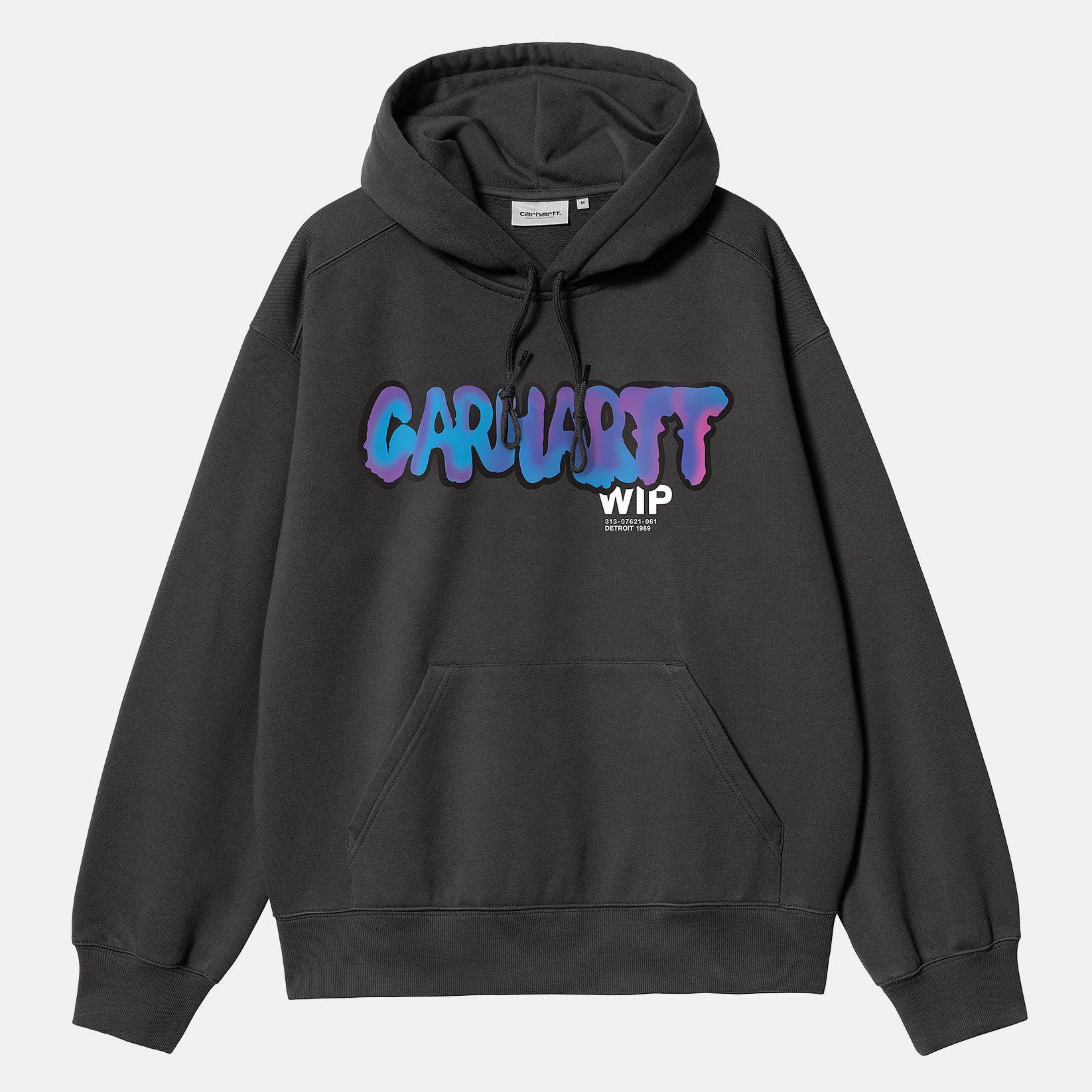 Carhartt WIP Drip Hoodie - Charcoal Garment Washed - Blowout Skateshop