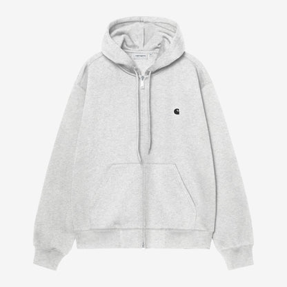 Carhartt WIP Hooded Mack Jacket - Ash Heather / Black, Vorderansicht