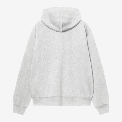 Carhartt WIP Hooded Mack Jacket - Ash Heather / Black, Rückansicht