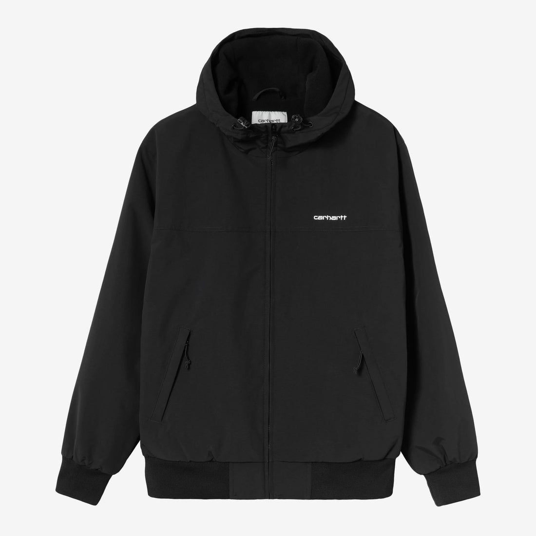 Carhartt WIP Hooded Sail Jacket in Black / White, Vorderansicht