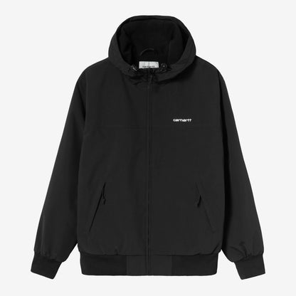 Carhartt WIP Hooded Sail Jacket in Black / White, Vorderansicht