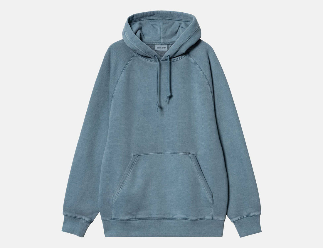 Carhartt WIP Hooded Taos Sweat - Vancouver Blue garment dyed - Blowout Skateshop