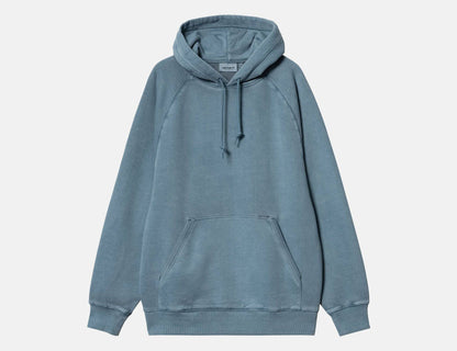 Carhartt WIP Hooded Taos Sweat - Vancouver Blue garment dyed - Blowout Skateshop