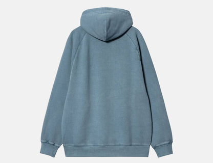 Carhartt WIP Hooded Taos Sweat - Vancouver Blue garment dyed - Blowout Skateshop