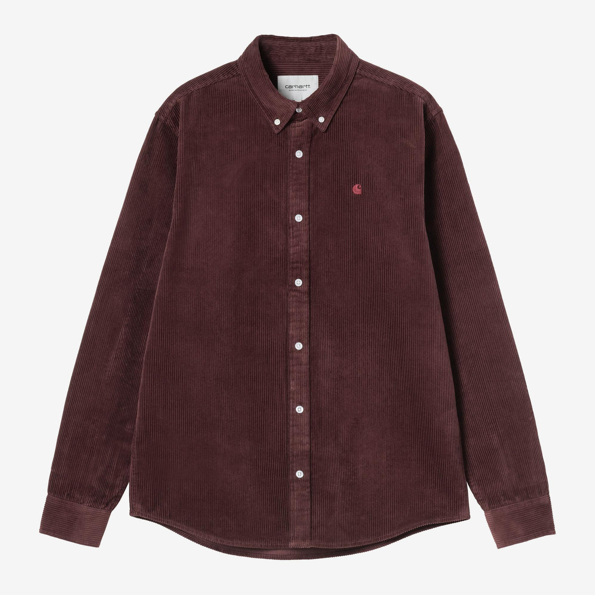 Carhartt WIP L/S Madison Cord Shirt - Amarone, Vorderansicht