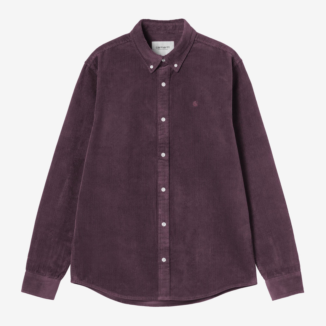 Carhartt WIP L/S Madison Cord Shirt - Cozy Purple, Vorderansicht