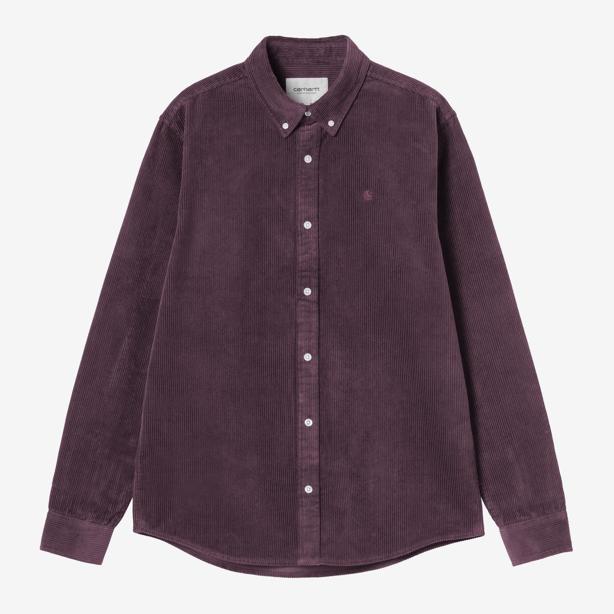 Carhartt WIP L/S Madison Cord Shirt - Cozy Purple, Vorderansicht