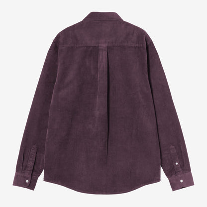 Carhartt WIP L/S Madison Cord Shirt - Cozy Purple, Rückansicht
