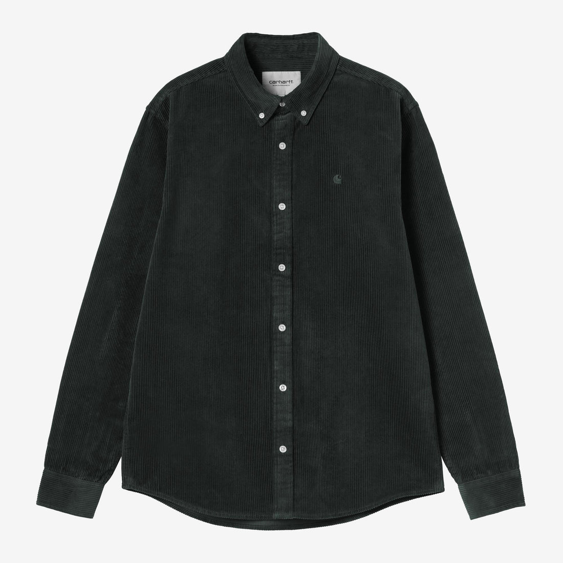 Carhartt WIP L/S Madison Cord Shirt - Raven, Vorderansicht