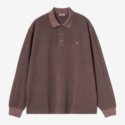 Carhartt WIP L/S Waffle Rugby Shirt - Palisander, Vorderansicht