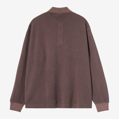 Carhartt WIP L/S Waffle Rugby Shirt - Palisander, Rückansicht