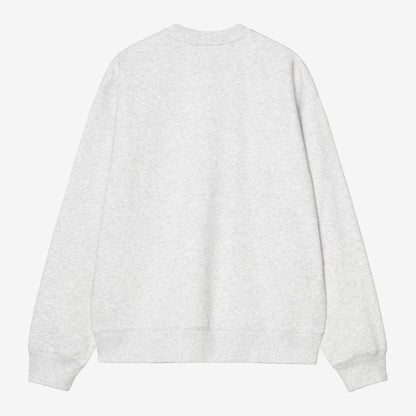 Carhartt WIP Mack Sweat - Ash Heather / Black, Rückansicht