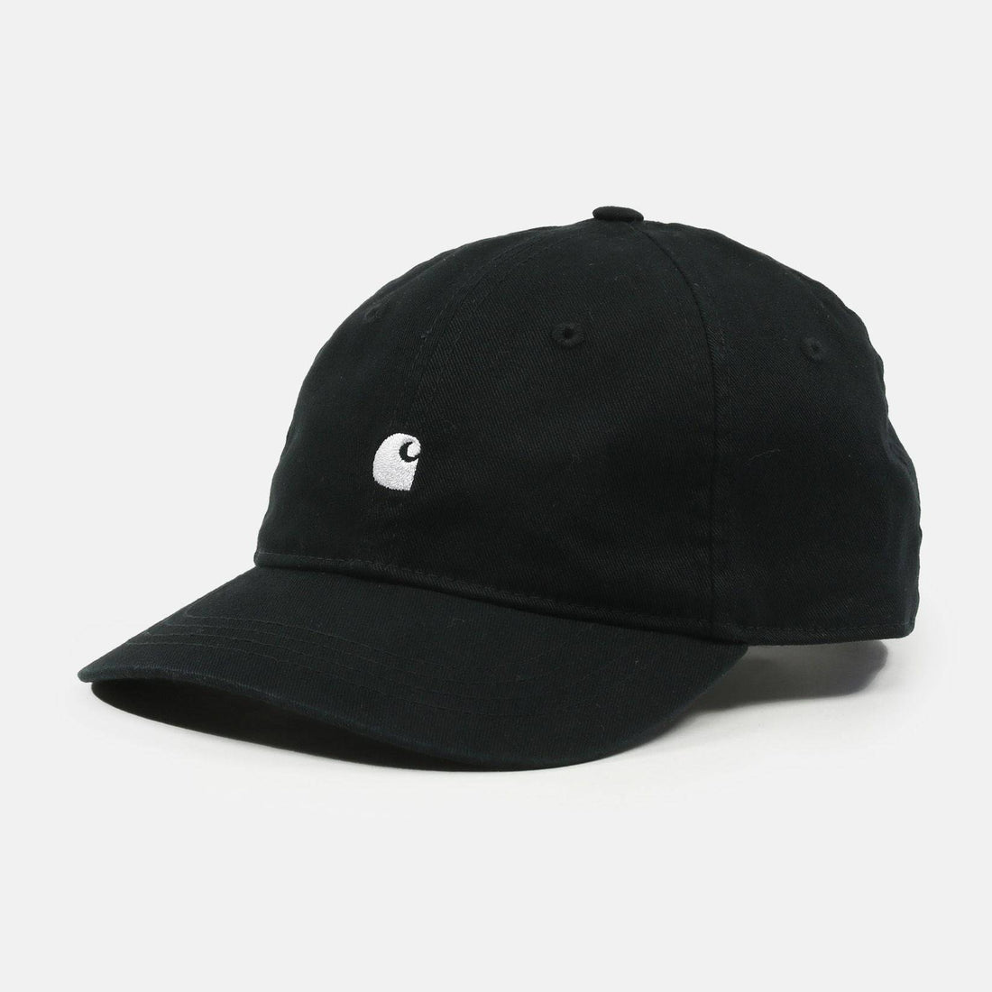 Carhartt WIP Madison Logo Cap - Black / White - Blowout Skateshop