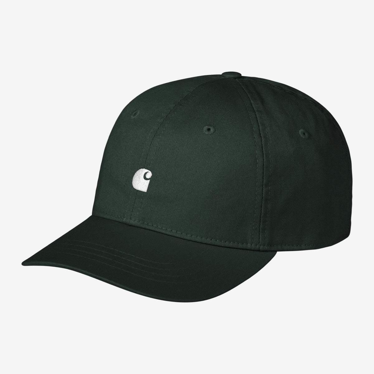 Carhartt WIP Madison Logo Cap - Dark Scarab / White, Vorderansicht