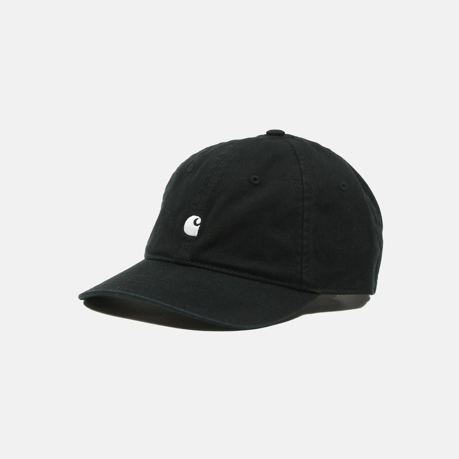 Carhartt WIP Madison Logo Dad Cap - Black / White - Blowout Skateshop