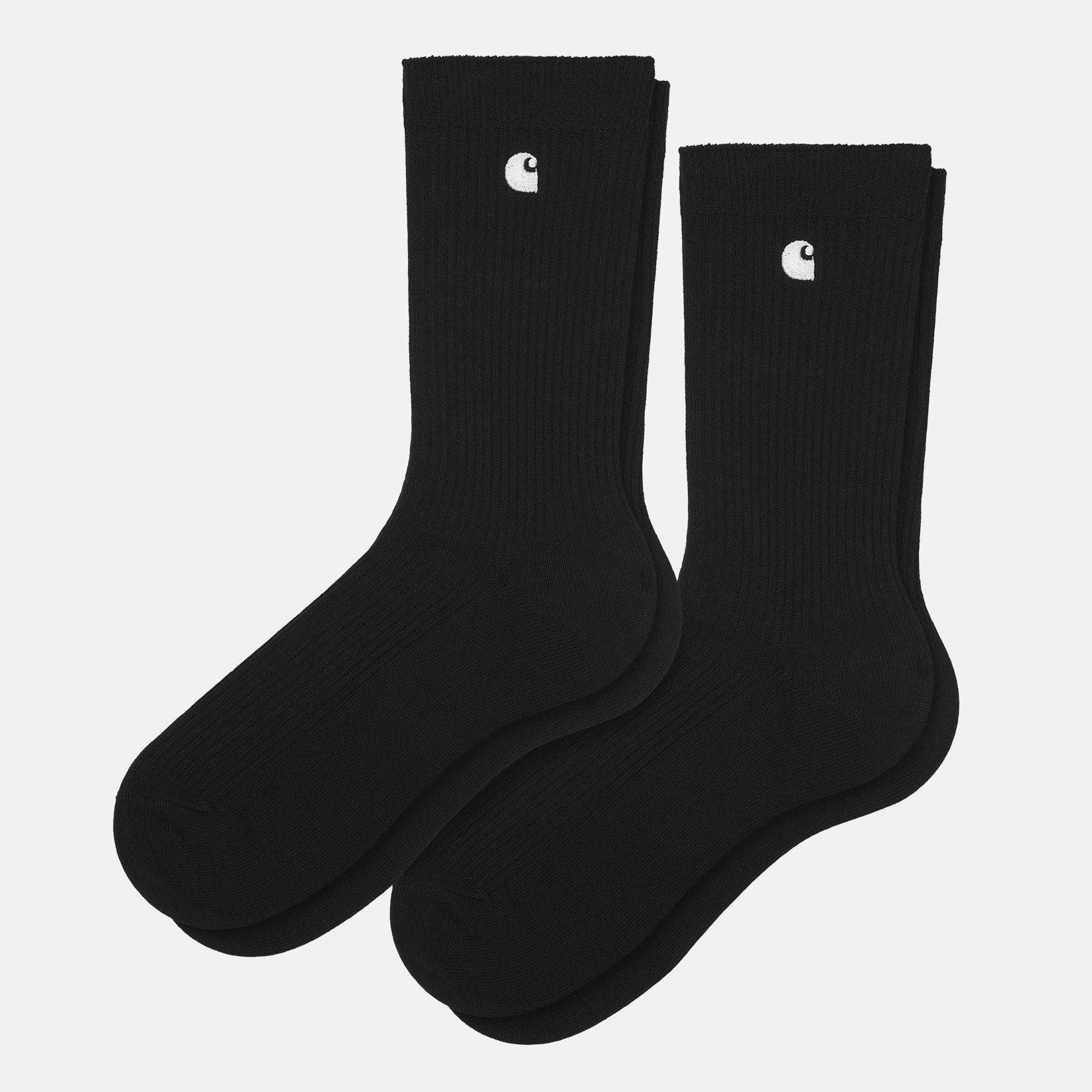 Carhartt WIP Madison Socks Pack - Black / White - Blowout Skateshop