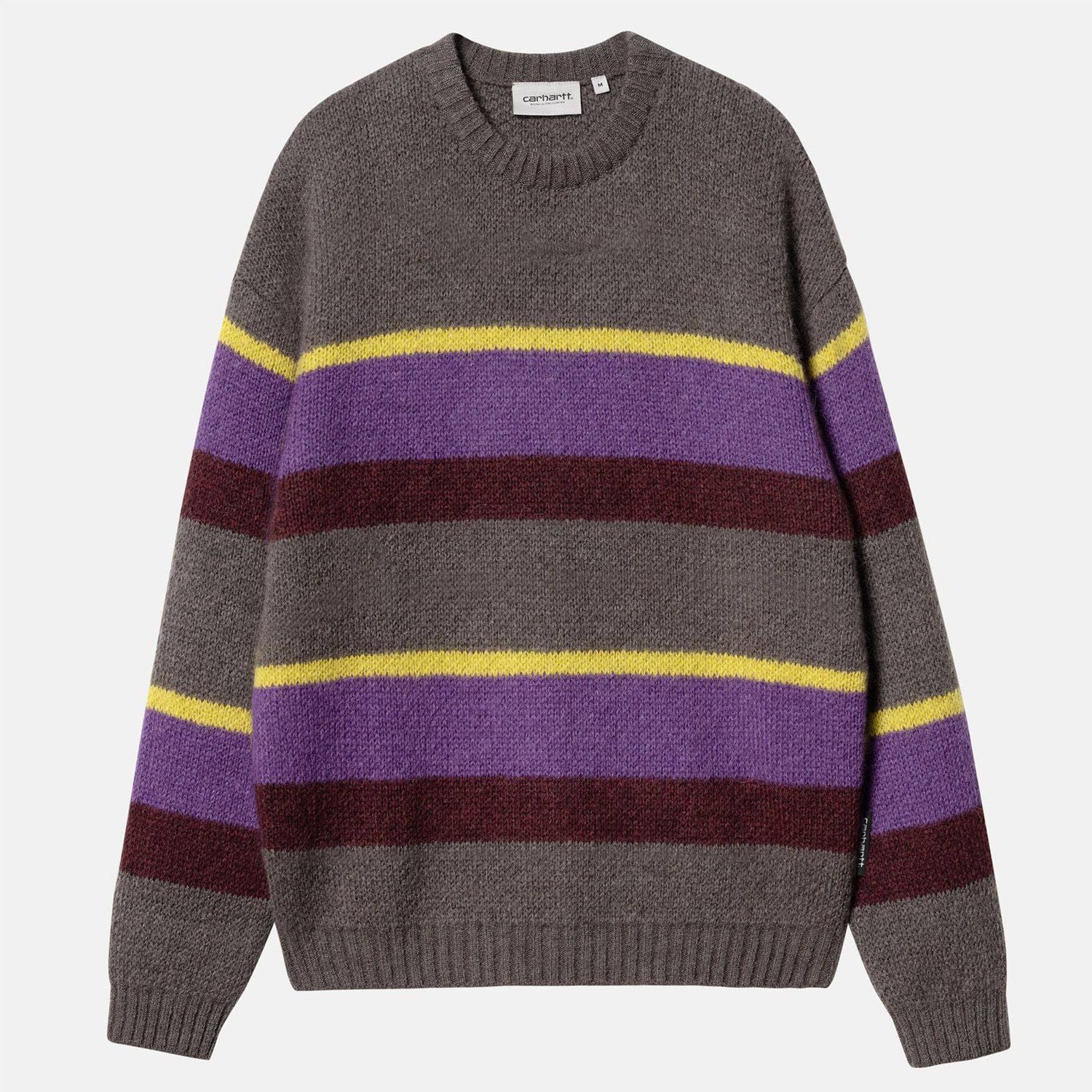 Carhartt WIP Merton Knit Sweater - Sundling Stripe, Aura - Blowout Skateshop