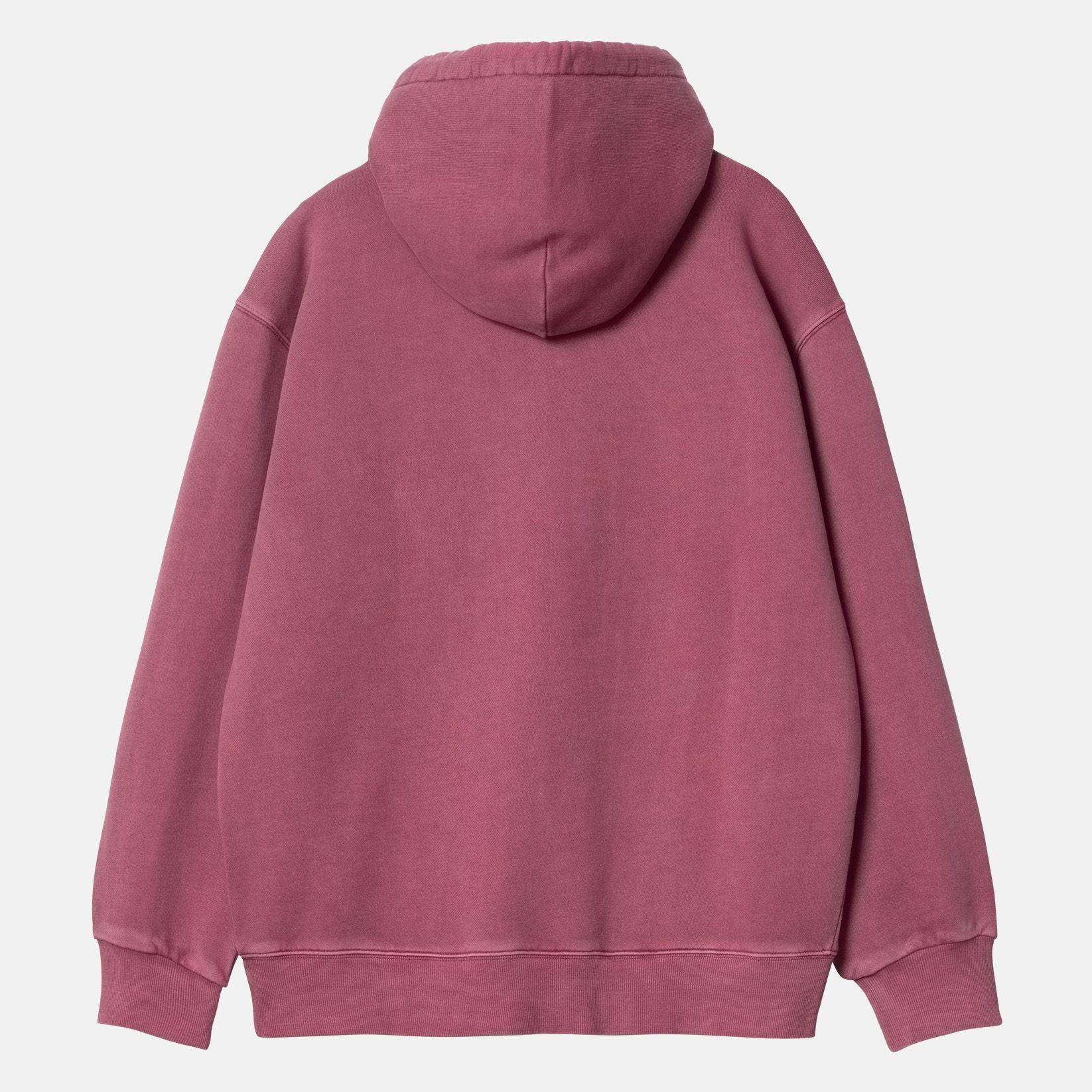 Carhartt WIP Nelson Hoodie - Magenta Garment Dyed - Blowout Skateshop