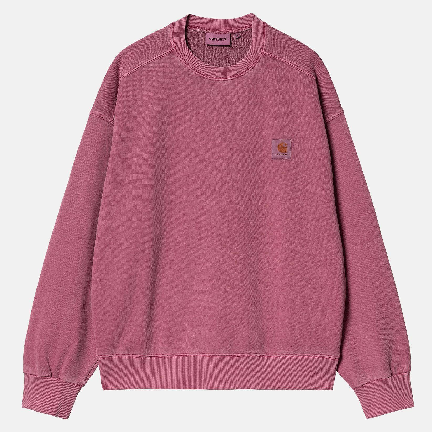 Carhartt WIP Nelson Sweatshirt - Magenta Garment Dyed - Blowout Skateshop