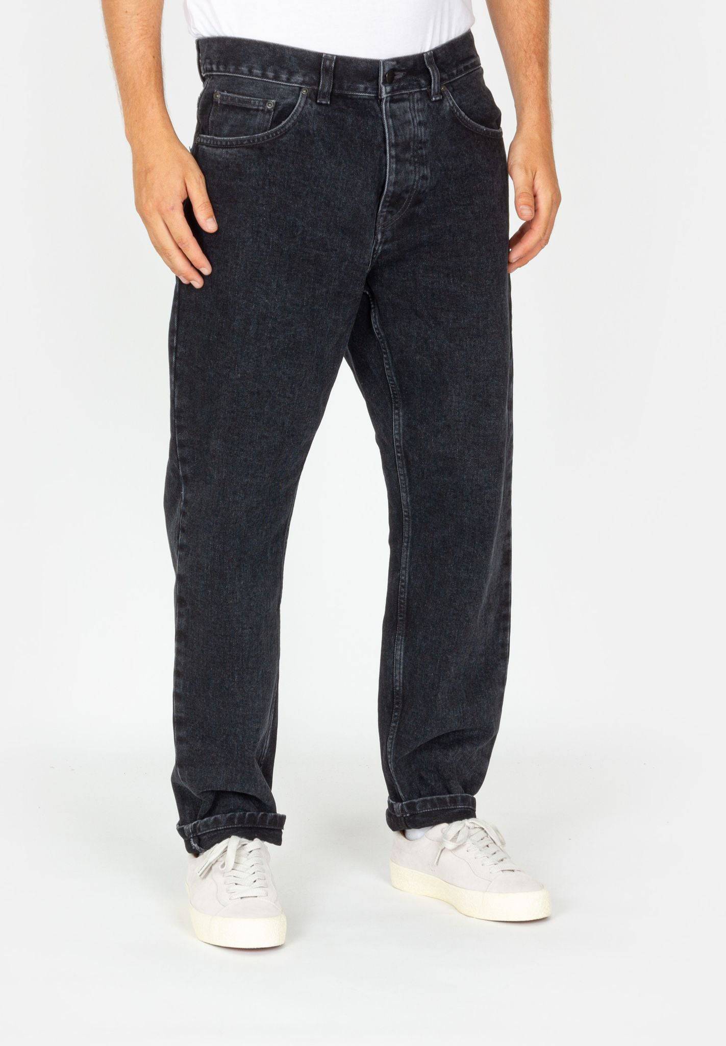 Carhartt WIP Newel Pant - Black stone washed - Blowout Skateshop