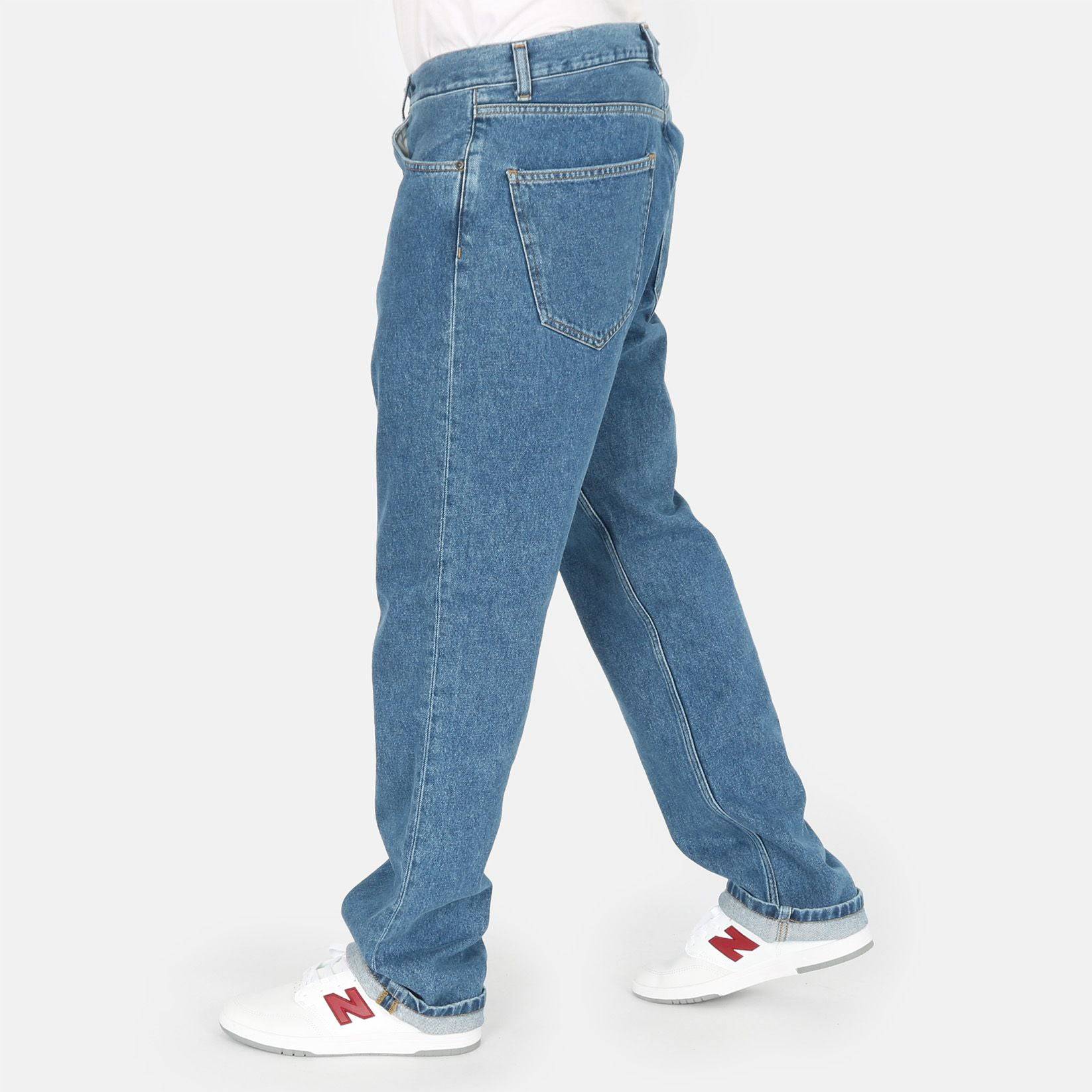 Carhartt WIP Nolan Relaxed Straight Jeans - Blue Heavy Stone Wash - Blowout Skateshop