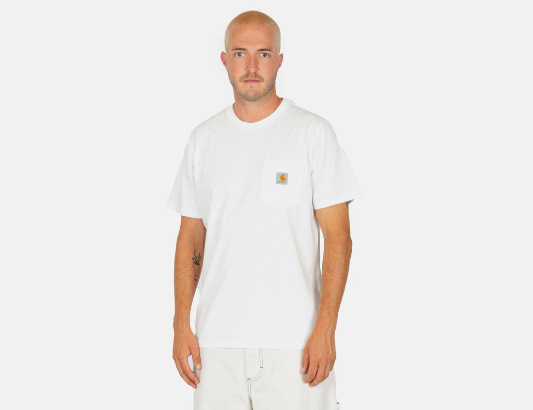 Carhartt WIP Pocket T-Shirt - White - Blowout Skateshop